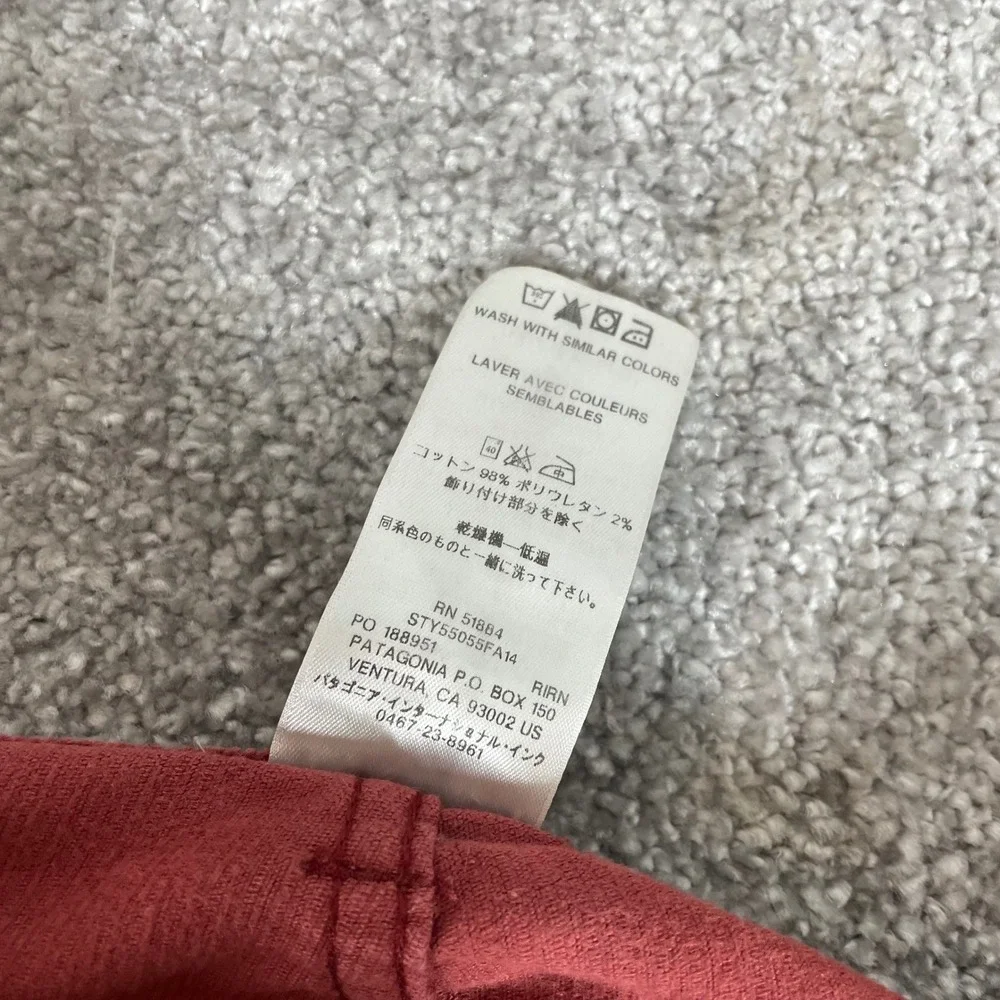 Patagonia Corduroy Pants Womens 29 Fitted Slim Fit (Sz Tag 26) Organic Cotton